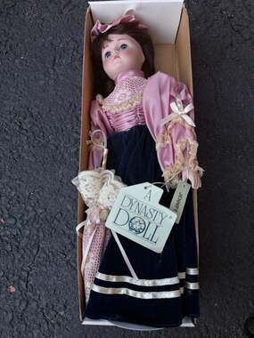 Vintage Dynasty Doll Jennifer Bisque Porcelain Victorian Doll